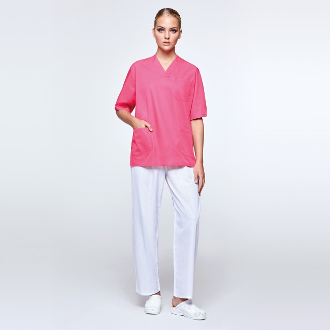 Blouse en vente avec de nombreux modèles et coloris disponibles chez Textile Direct Blouse médicale unisexe manches courtes PANACEA ROSACÉ