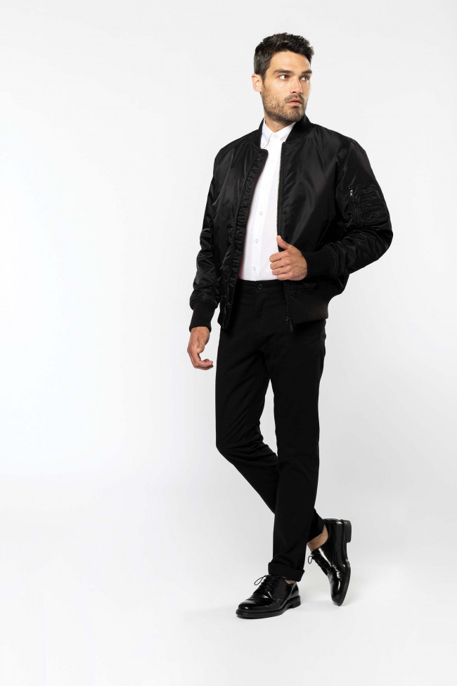 Blousons et parkas en vente avec de nombreux modèles et coloris disponibles chez Textile Direct Blouson bomber réversible K613 - Black / Orange en vente chez Textile Direct