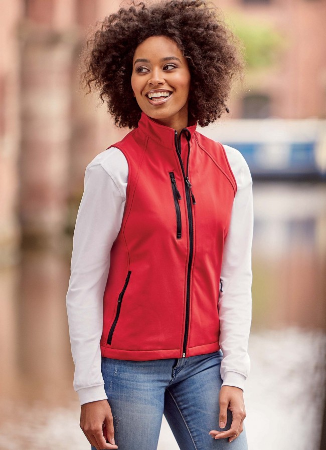 Veste et gilet en vente avec de nombreux modèles et coloris disponibles chez Textile Direct Bodywarmer softshell femme RU141F - Classic Red en vente chez Textile Direct
