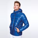 Veste homme matelassée à capuche GROENLANDIA bleu électrique en situation