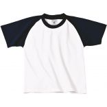 T-shirt enfant Baseball White / Navy - 3/4