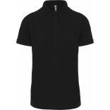 Polo col boutons pression manches courtes homme Black - XS