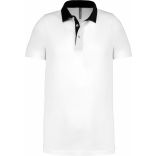 Polo jersey bicolore homme White / Navy - S
