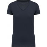 T-shirt Supima® col V manches courtes femme Navy - XS