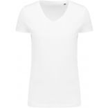T-shirt Supima® col V manches courtes femme White - XS