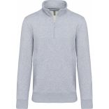 Sweat-shirt col zippé Oxford Grey - XS