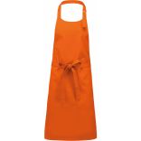 Tablier coton sans poche Orange
