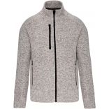 Veste zippée chinée homme Light Grey Mélange - S