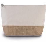 Pochette en toiles de coton et jute Natural / Natural