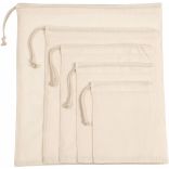 Sac à cordon coulissant en coton biologique Natural KI0729 - 30 x 25 cm M