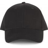 Casquette 6 panneaux en coton bio Black