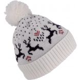 Bonnet Hiver avec motifs rennes Natural / Night Navy
