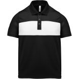 Polo manches courtes enfant Black / White - 4/6
