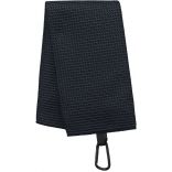 Serviette de golf nid d'abeille Black - 50x40cm