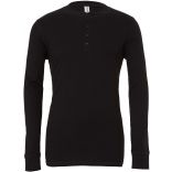 T-shirt homme manches longues col boutonné BE3150 - Black
