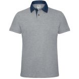 Polo homme DNM Forward PMD30 - Denim / Heather Grey