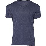 T-shirt homme triblend col V TM057 - Heather Navy