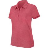 Polo femme manches courtes "mélange" K208 - Red Heather