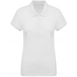 Polo femme bio piqué manches courtes K210 - White