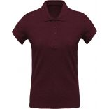 Polo femme bio piqué manches courtes K210 - Wine Heather