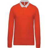 Polo rugby K213 - Orange / White