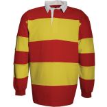 Polo rugby K215 - Red / Yellow