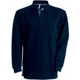 Polo côtelé manches longues French Rib K221 - Navy / Jean