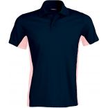 Polo bicolore manches courtes Flag K232 - Navy / Deep Pink