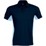 Polo bicolore manches courtes Flag K232 - Navy / Sky Blue