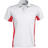 Polo bicolore manches courtes Flag K232 - White / Red