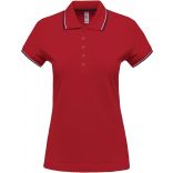 Polo femme manches courtes K251 - Red / Navy / White