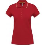 Polo femme manches courtes K251 - Red / Yellow / White