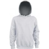 Sweat-shirt enfant à capuche contrastée K453 - White / Fine Grey 