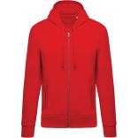Sweat-shirt homme bio zippé capuche K484 - Red