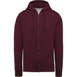 Sweat-shirt homme bio zippé capuche K484 - Wine Heather