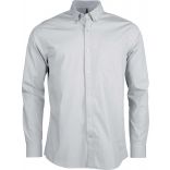 Chemise manches longues popeline lavée K517 - White