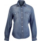 Chemise manches longues Femme Denim K518 - Blue Jean