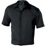 Chemise manches courtes ajustée sans repassage K523 - Black