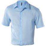 Chemise manches courtes ajustée sans repassage K523 - Bright Sky