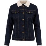 Veste Jean femme denim doublée sherpa K6139 - Blue Rinse