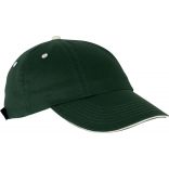 Casquette 6 panneaux Top - Forest Green / Natural