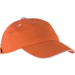 Casquette 6 panneaux Top - Orange / White