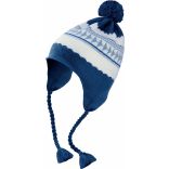 Bonnet Norvégien KP505 - Navy / Natural / Sky Blue-One Size