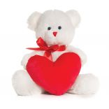 Peluche Ours Cœur - Cream