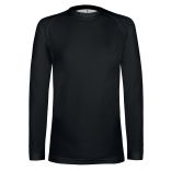 T-shirt sport double peau manches longues unisexe PA005 - Black