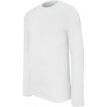 T-shirt sport double peau manches longues unisexe PA005 - White de travers