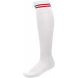 Chaussettes de sport rayées PA015 - White / Sporty Red