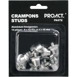 Boîte de 12 crampons alu hexagonaux PA072 - Silver-8x13 mm + 4x16mm