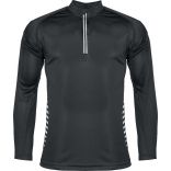 T-shirt homme manches longues sport 1/4 zip PA325 - Black