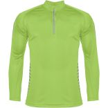 T-shirt homme manches longues sport 1/4 zip PA325 - Lime